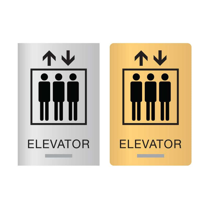 ADA Compliant Elevator Signs with Curved or Square Corners