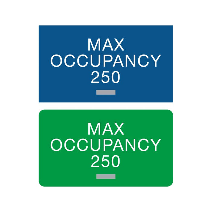 Americans with Disabilities Act (ADA) Braille Max Occupancy Signs