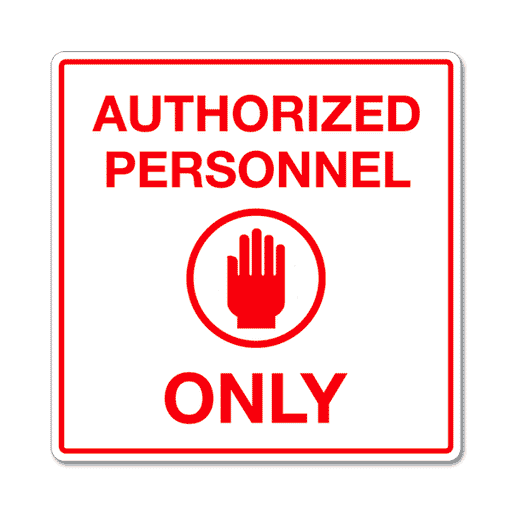 ER Signs - Authorized Personnel ONLY Sign
