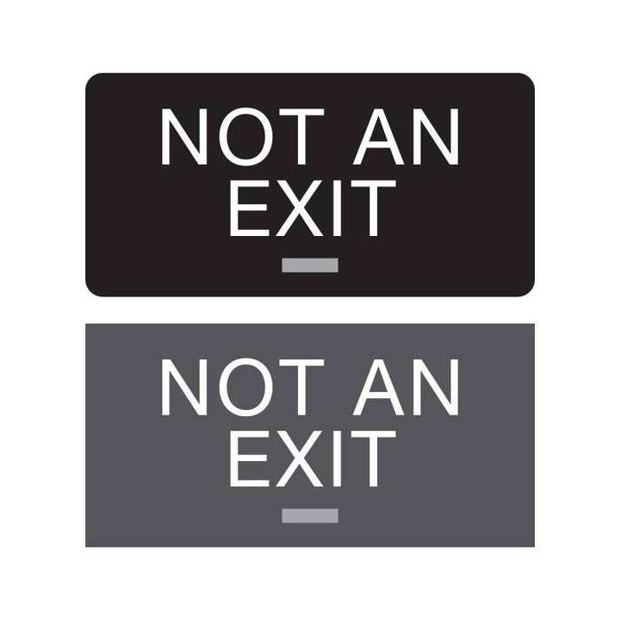 4" x 8" Americans with Disabilities Act (ADA) Braille Not An Exit Signs