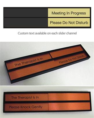 Sliding In Use Office Door Signs & Slider Name Plates