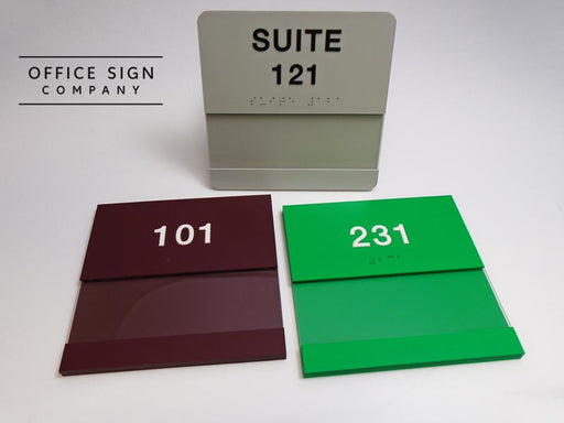 Braille Signs with Insert Window