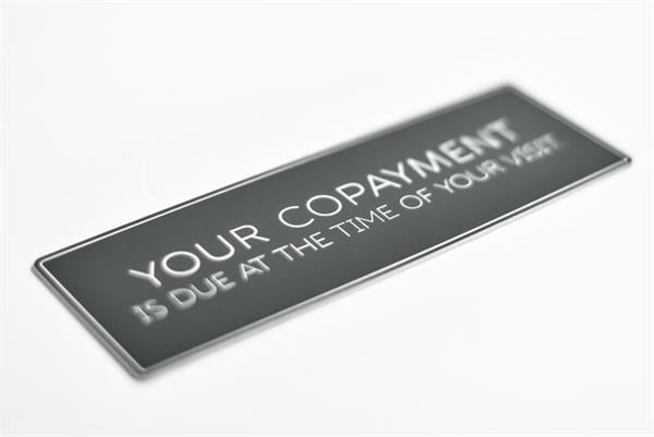 Co-payment Due Sign