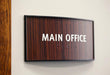Main Office Sign Curved Wood Insert