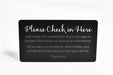 Engraved Check In Co-pay Sign