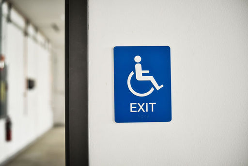 ADA Braille Accessible EXIT Sign with Tactile Text and Grade 2 Braille