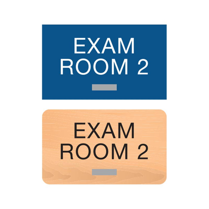 Americans with Disabilities Act (ADA) Braille Exam Room Number Signs