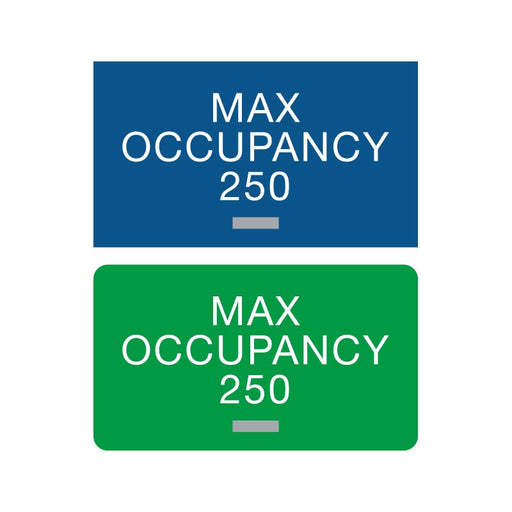 Americans with Disabilities Act (ADA) Braille Max Occupancy Signs