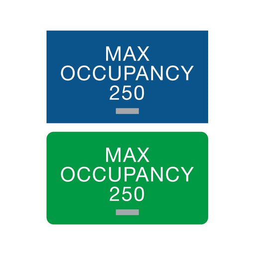 Americans with Disabilities Act (ADA) Braille Max Occupancy Signs