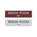 Americans with Disabilities Act (ADA) Braille Break Room Signs
