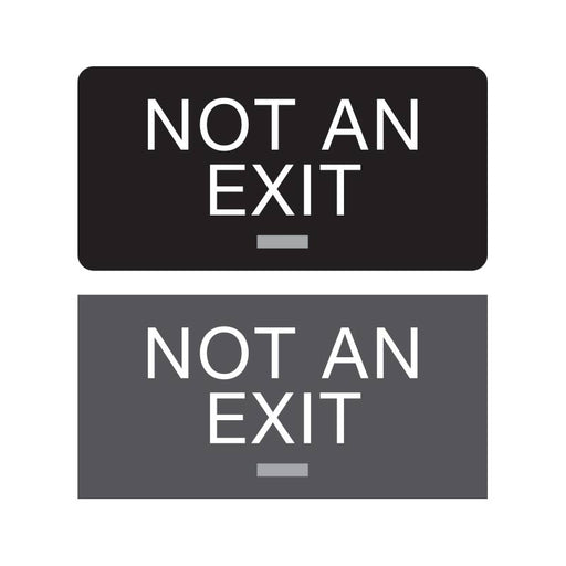 4" x 8" Americans with Disabilities Act (ADA) Braille Not An Exit Signs