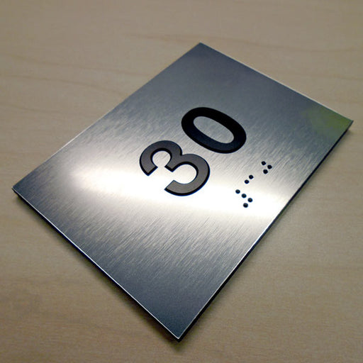 Braille Room Number Signs with Raised Text