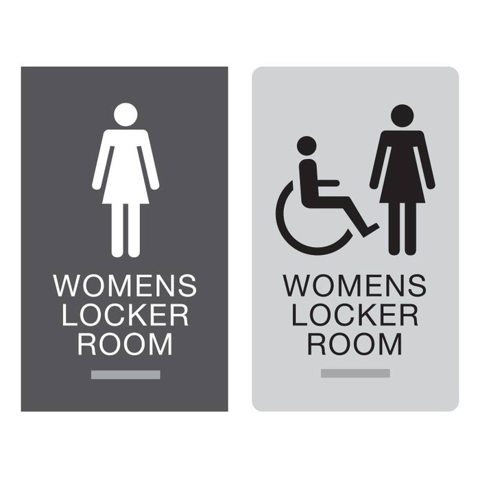 Americans with Disabilities Act (ADA) Braille Womens Locker Room Signs