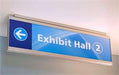 Ceiling Sign with Removable Insert