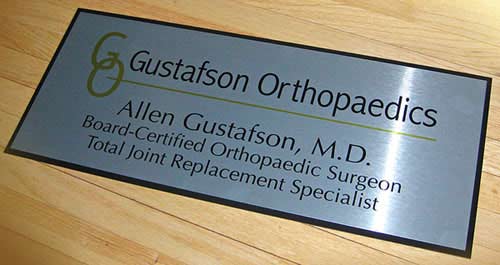 Custom door name plates & medical office signs