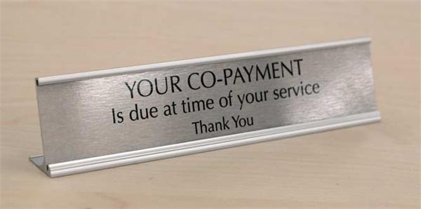 Medical CoPay Signs - Free Custom Messages or Text
