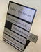 Check in standing name plate system