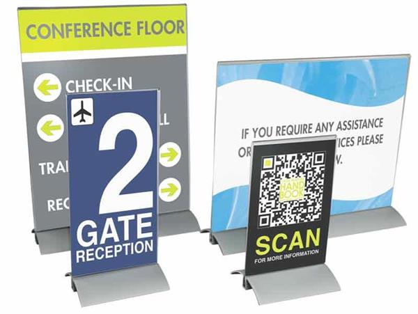 Signage Desk Rack DKD Series Desk Signs | Interchangeable Desk Signs — Medical Office Signs