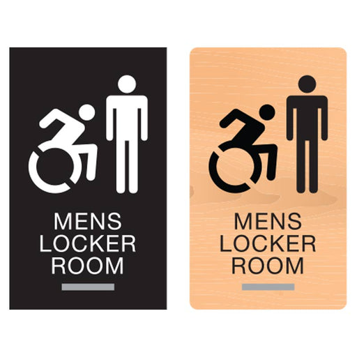 New York ADA Braille Mens Locker Room Signs