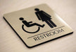 Brushed Metal Restroom Signs, Premium Quality