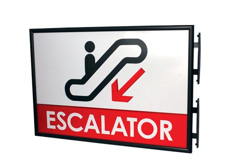 Black Double Sided Corridor Sign