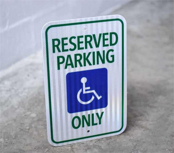 Reserved Handicap Parking Sign