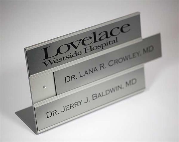 Triple Interchangeable Medical Office Desk Sign