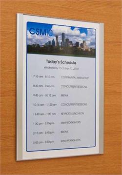 Metal Interchangeable Room Schedule Sign